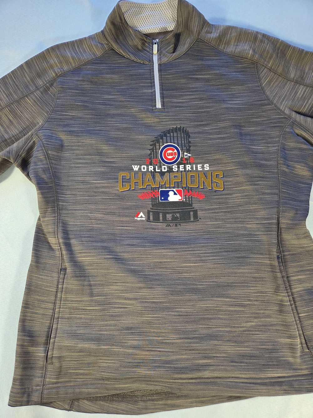 Chicago Cubs 2016 World Series Champions 1/4 Zip Pullover Large